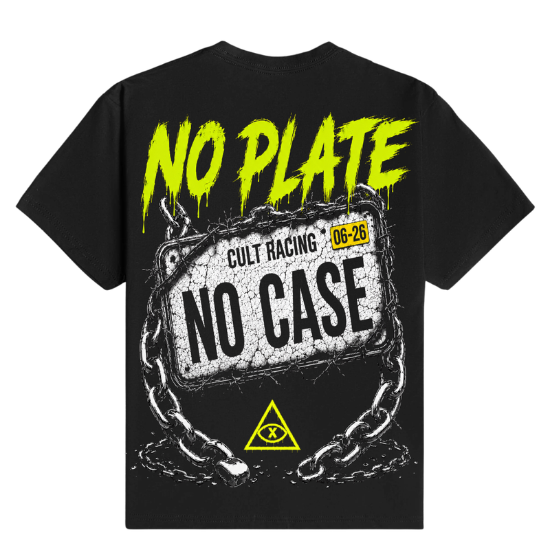 No Plate No Case - T-Shirt back
