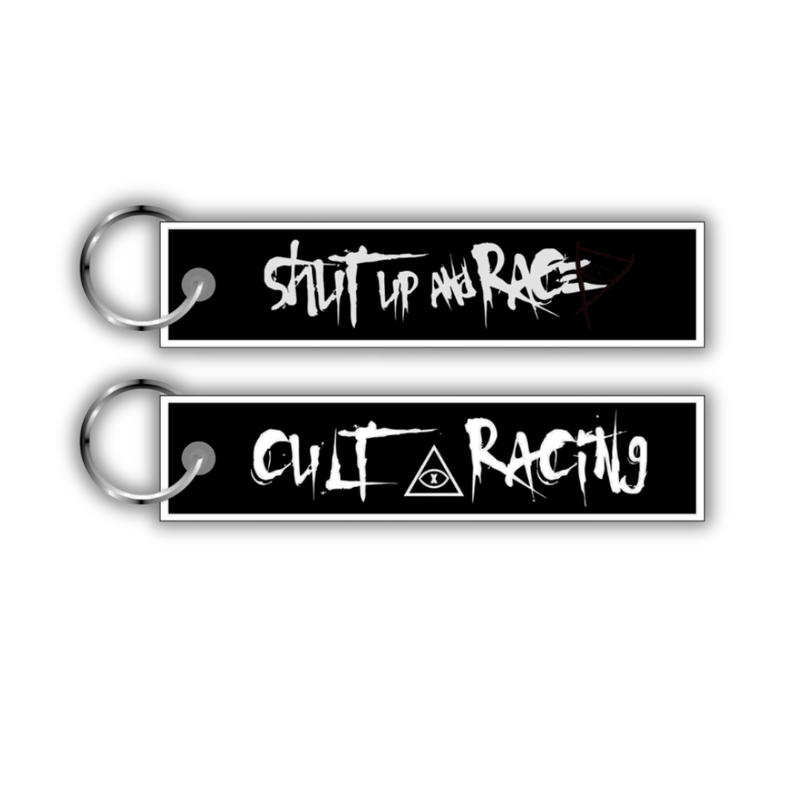 Shut Up and Race - Key Chain front