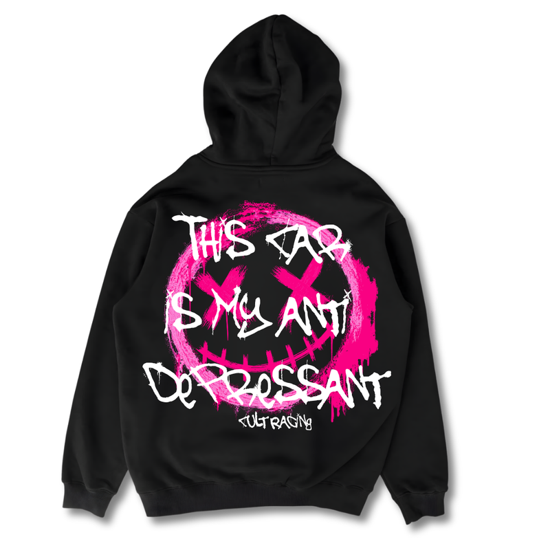 Anti Depressant Car Pink - Hoodie back