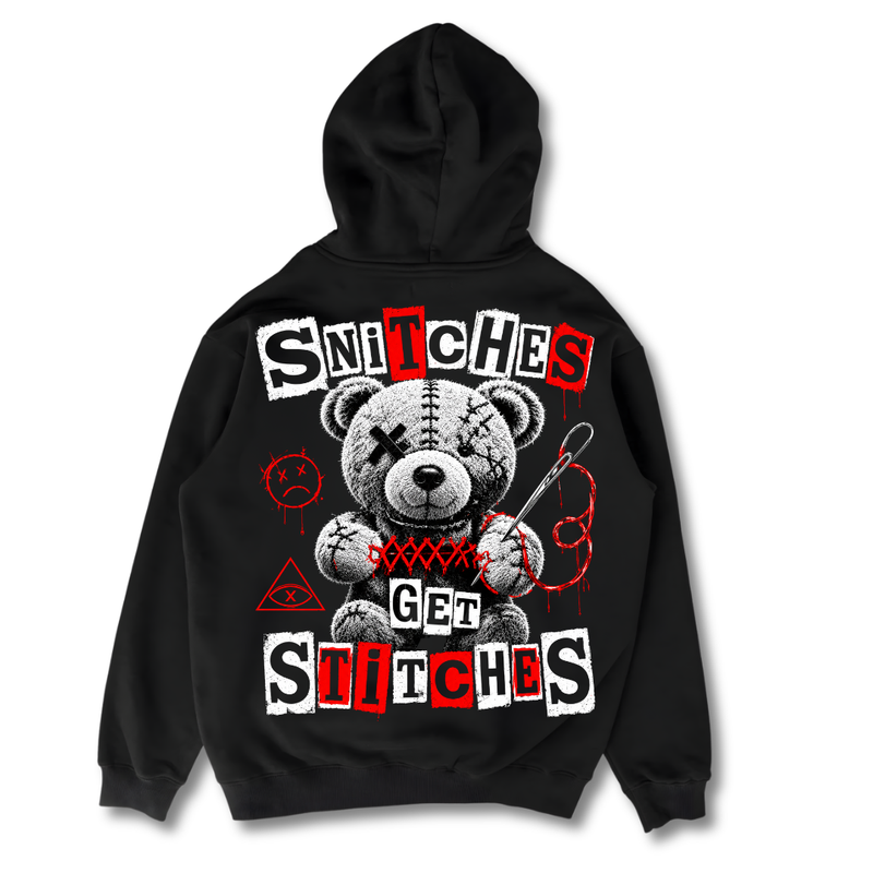 Snitches Get Stitches - Hoodie back