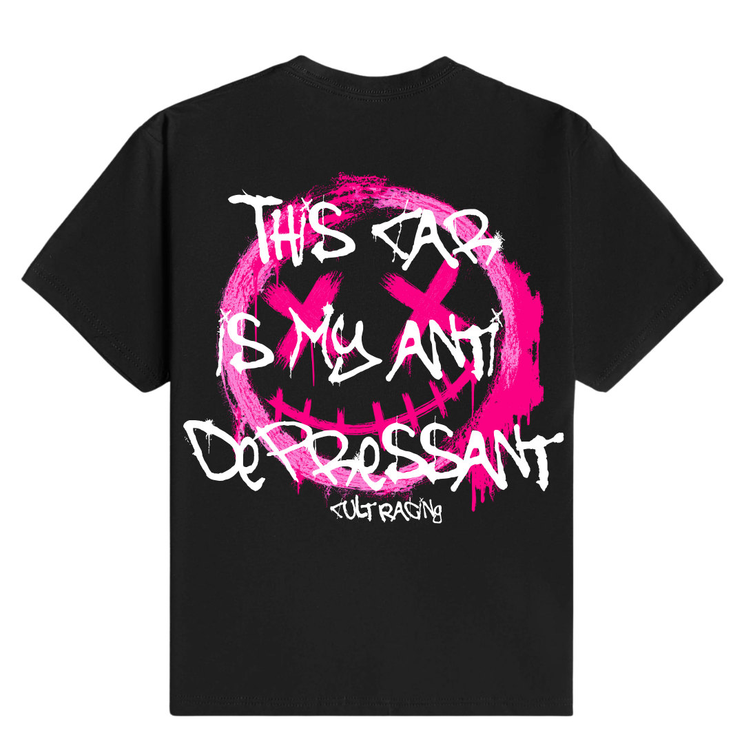 Anti Depressant Car Pink - T-Shirt