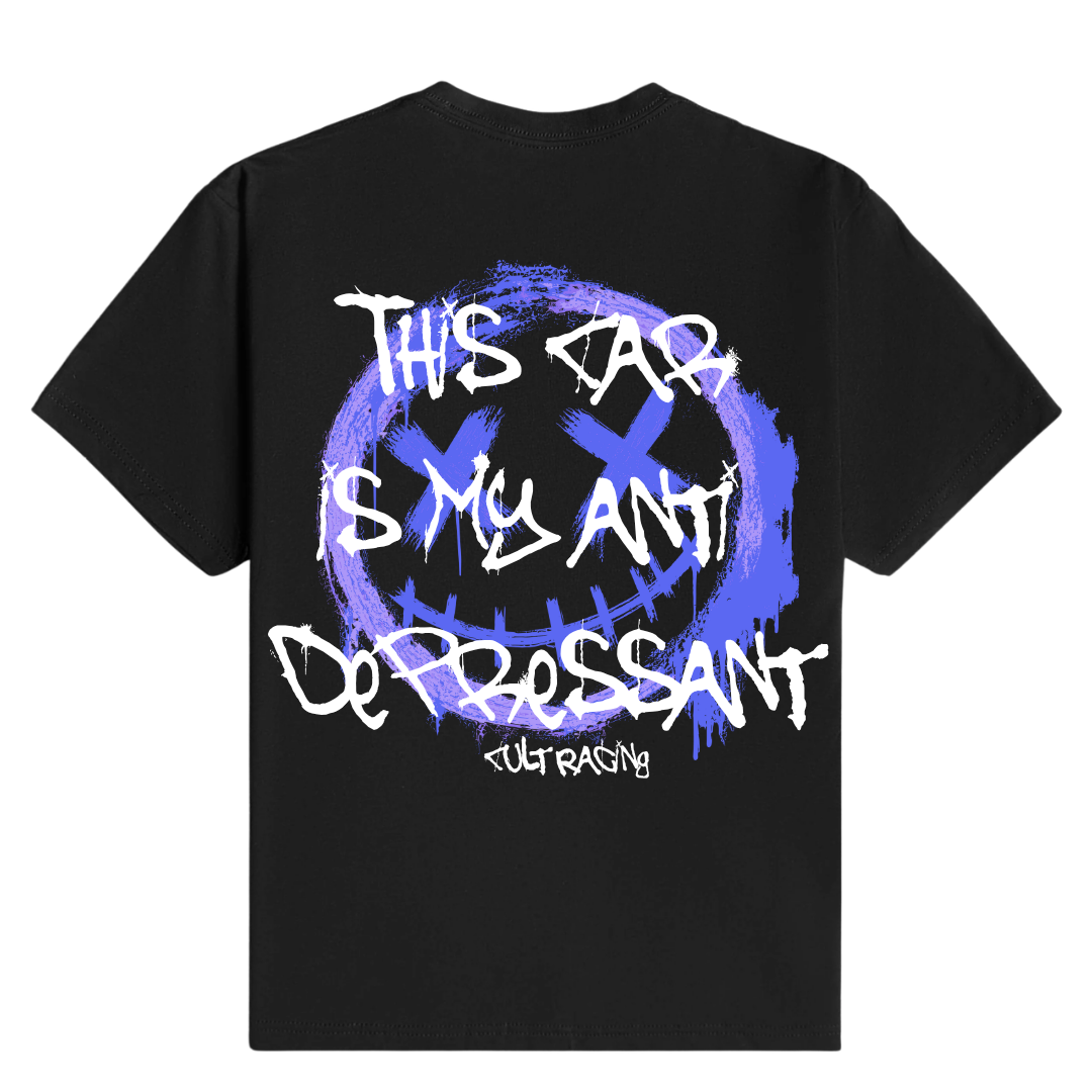 Anti Depressant Car Purple - T-Shirt