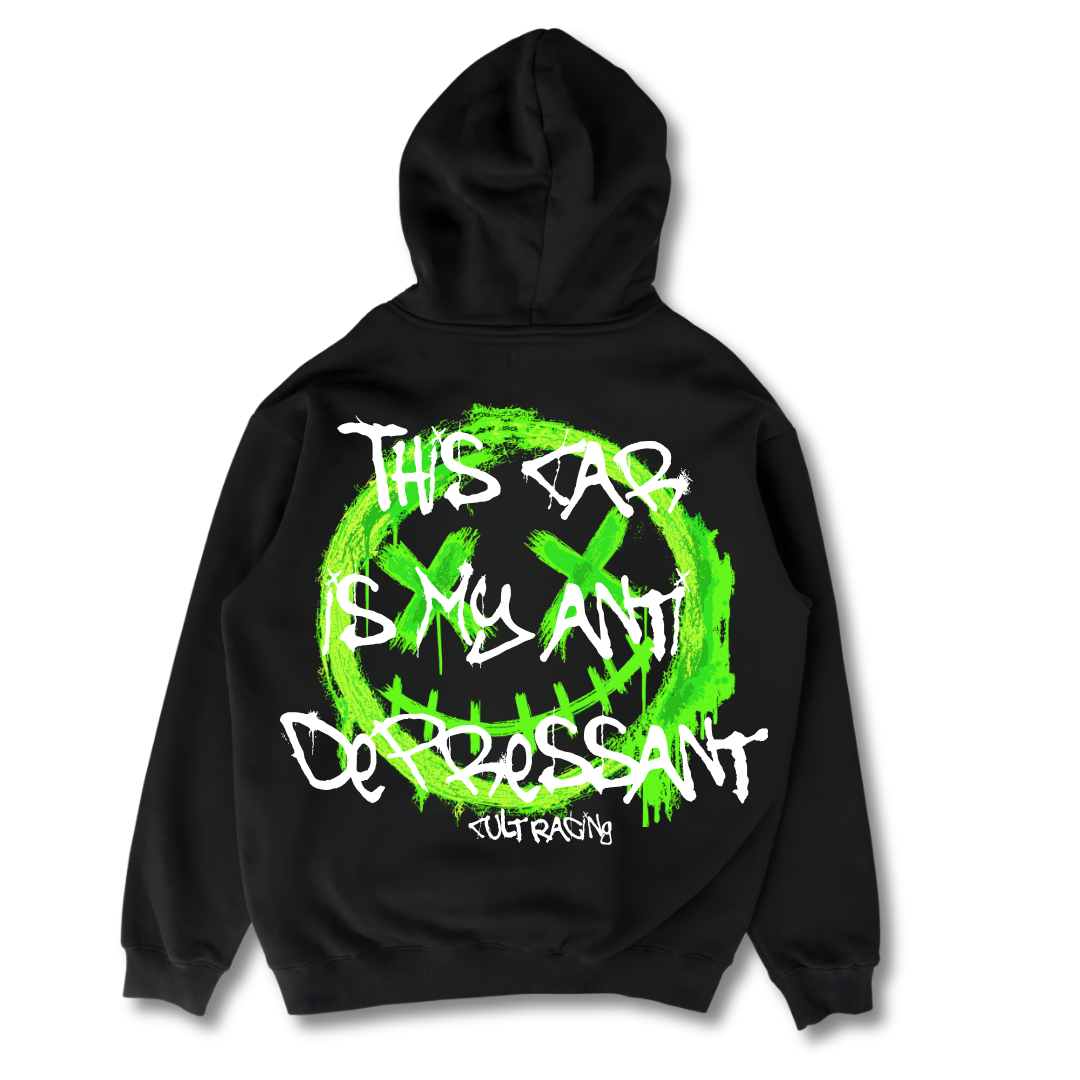 Anti Depressant Car Green - Hoodie