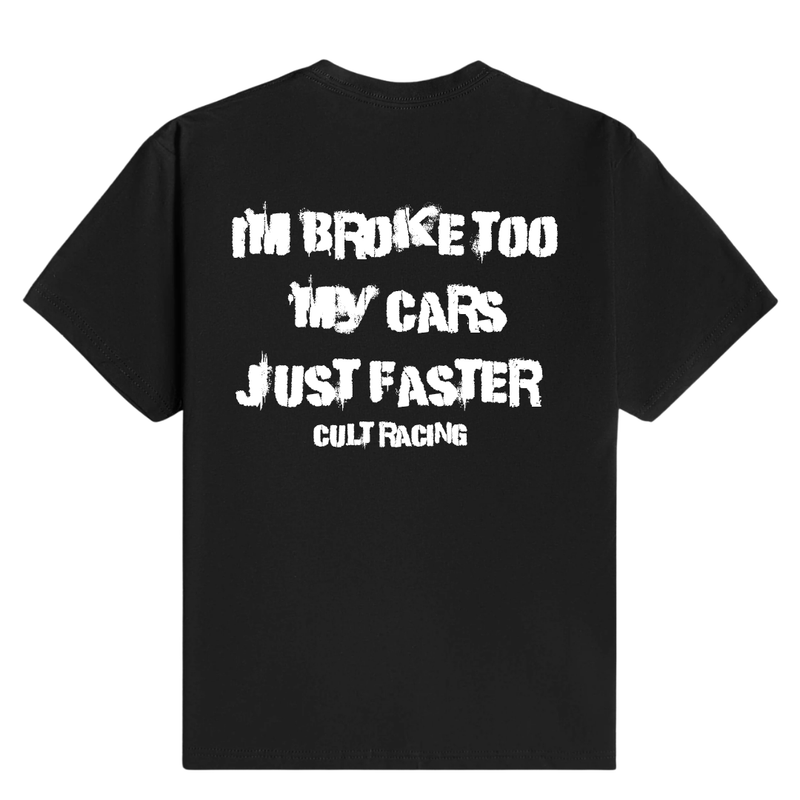Broke Too Cars - T-Shirt back