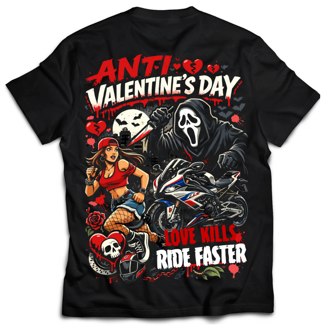 "love kills ride faster" - T Shirt