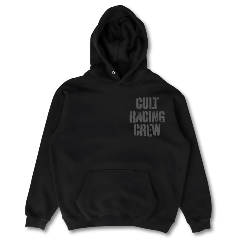 Cult Racing Crew Black - Hoodie front