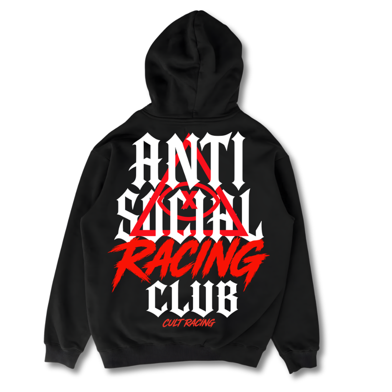 Antisocial Red - Hoodie back