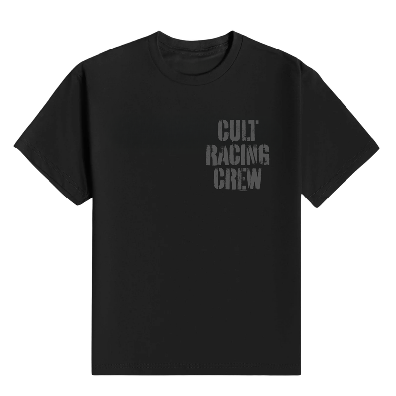 Cult Racing Crew Black - T-Shirt front