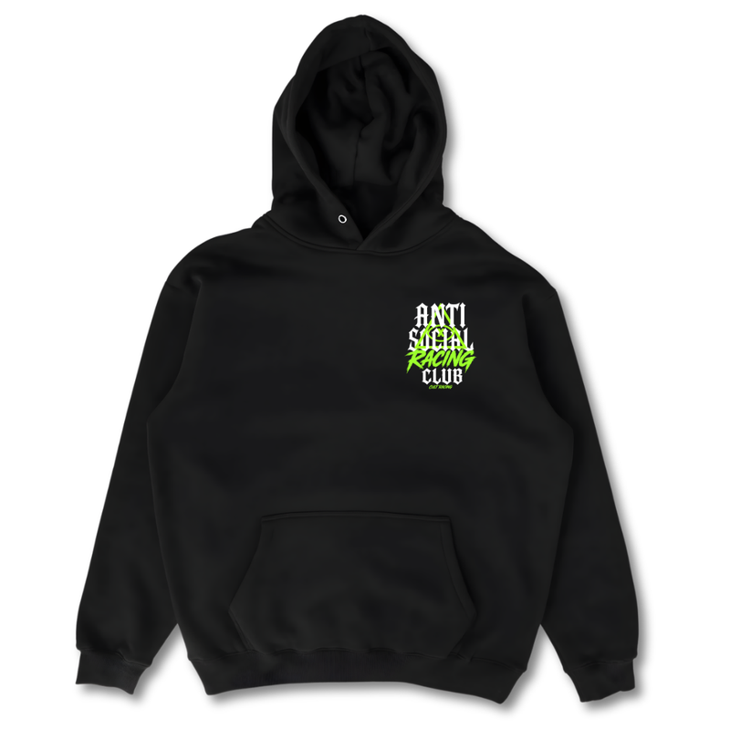 Antisocial Green - Hoodie front