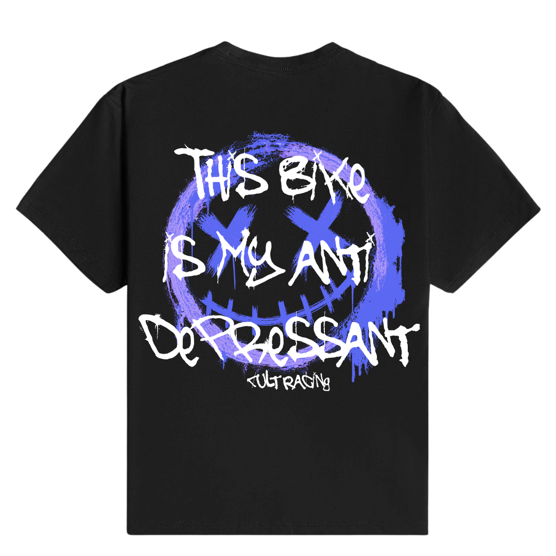 Anti Depressant Bike Purple - T-Shirt