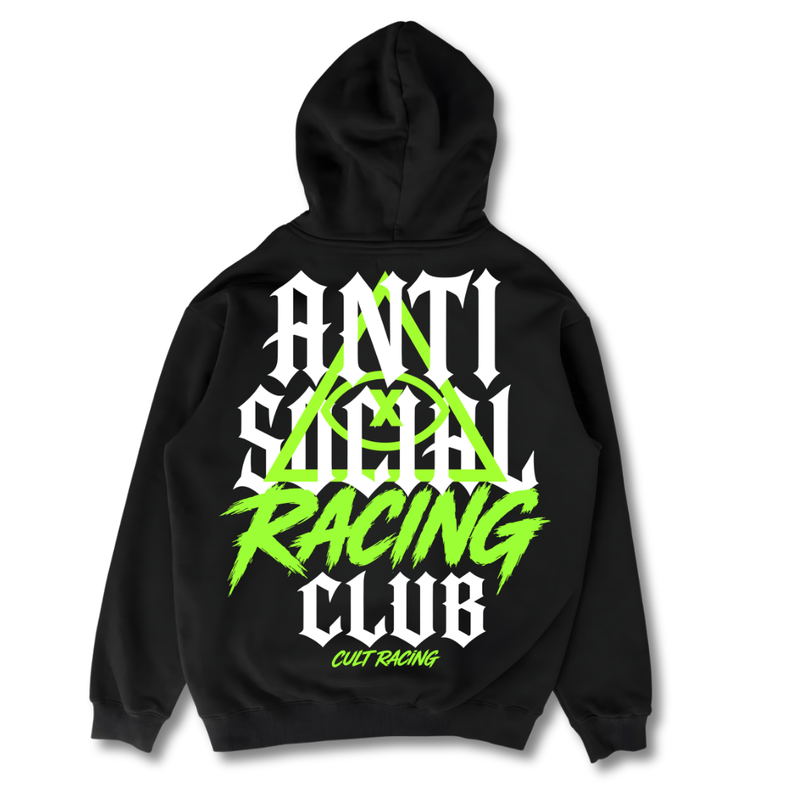 Antisocial Green - Hoodie back