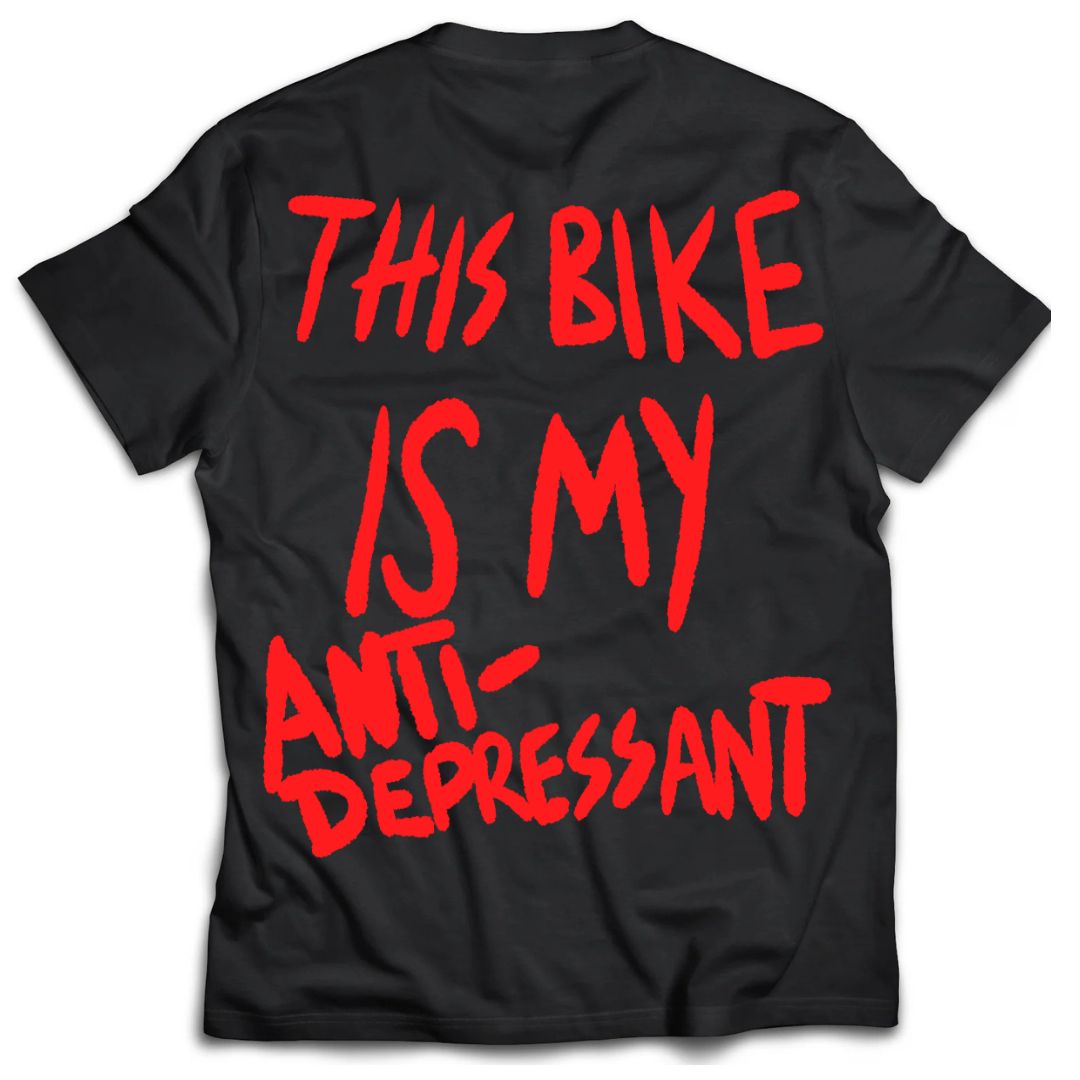 This Bike is My Anti-Depressant RED - T Shirt