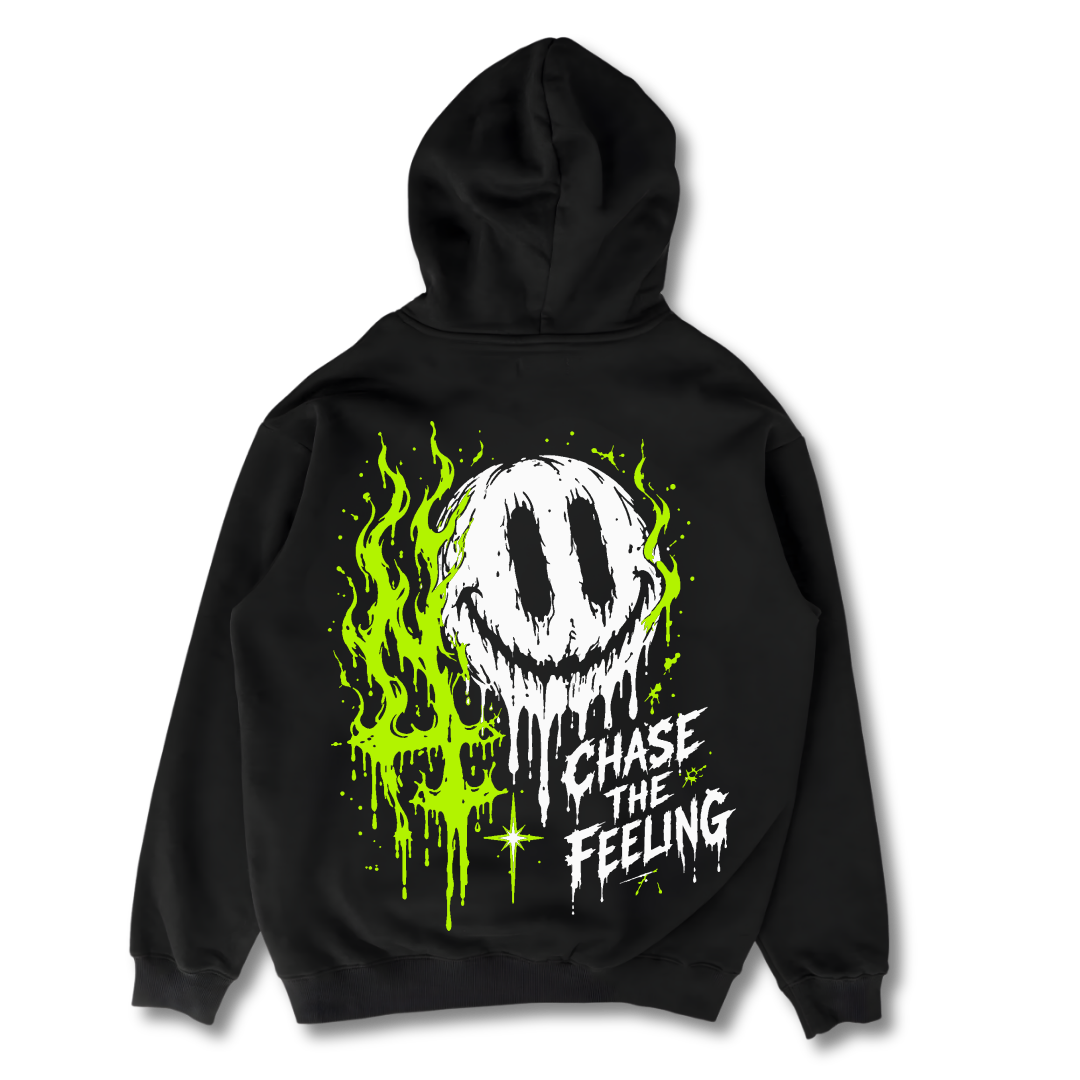 Green Melting Smiley - Hoodie