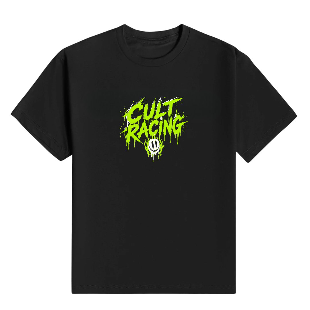 Green Melting Smiley - T-Shirt
