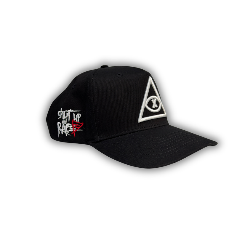 "First Edition" Shut Up and Race- Snap Back Hat front