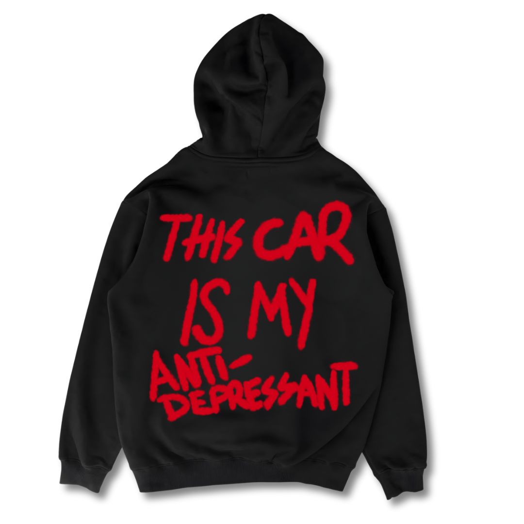This Car Is My Anti-Depressant RED - Hoodie