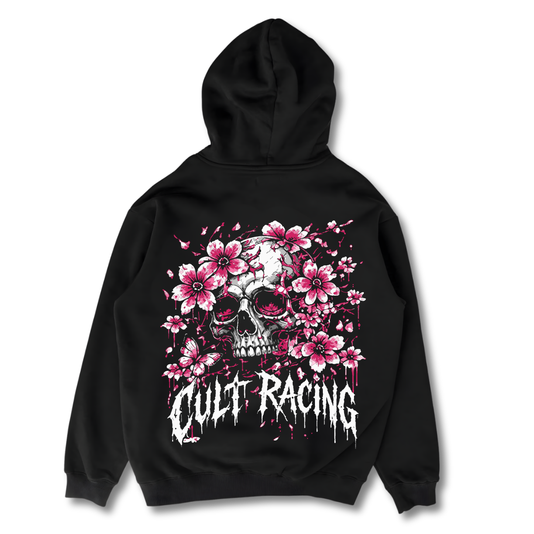 Pink Blossom Skull - Hoodie