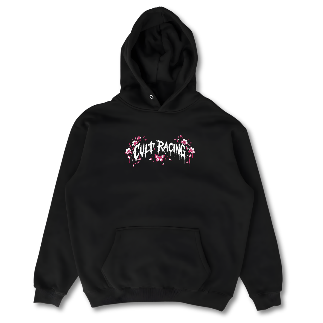Pink Blossom Skull - Hoodie