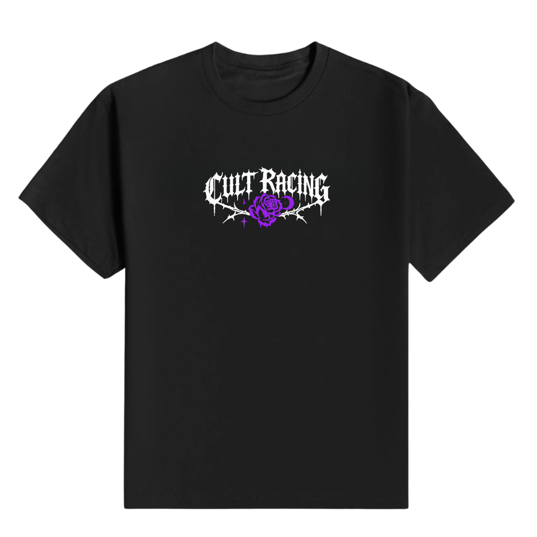 Purple Roses Skull - T-Shirt