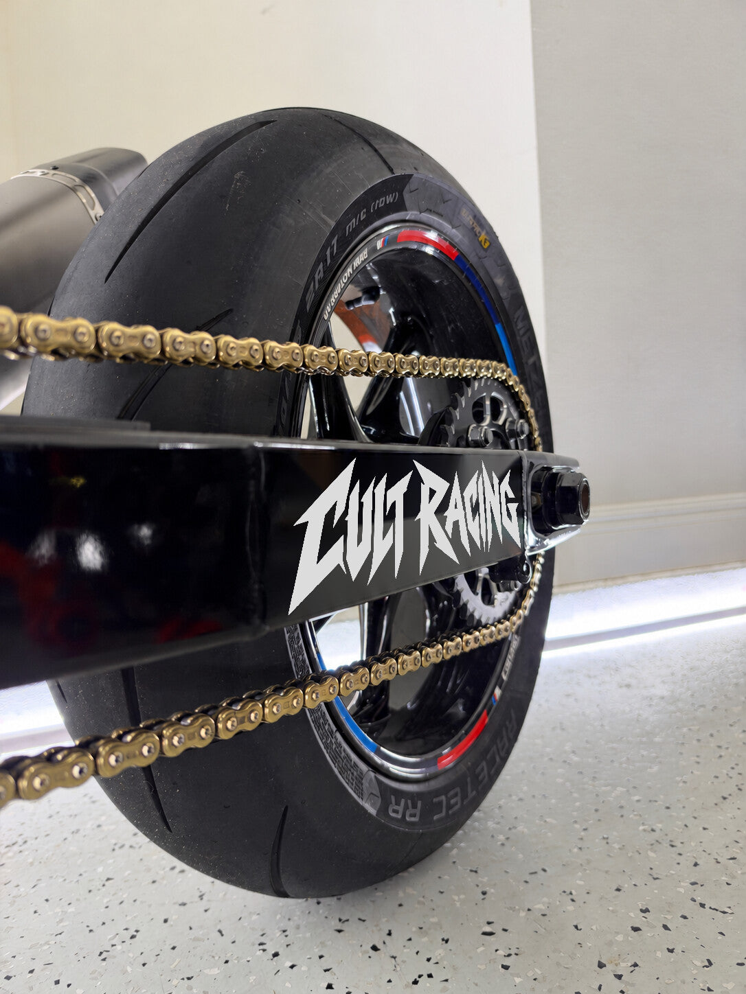 Cult Racing Metal Decal - 10x2.5 inch