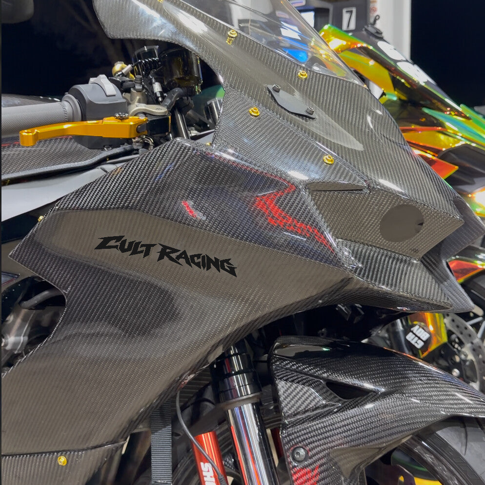 Cult Racing Metal Decal - 7x1 inch