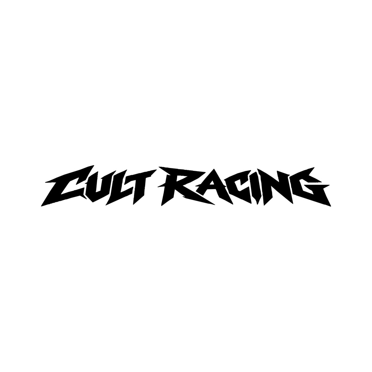 Cult Racing Metal Decal - 7x1 inch