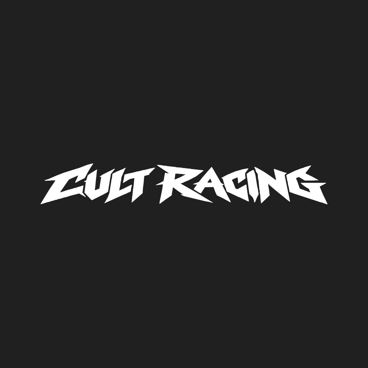 Cult Racing Metal Decal - 7x1 inch