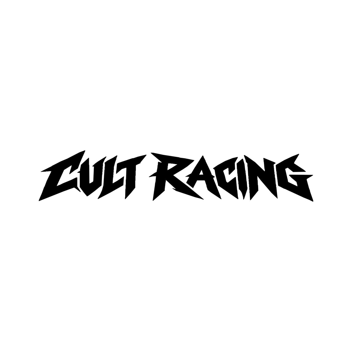 Cult Racing Metal Decal - 8x1.5 inch