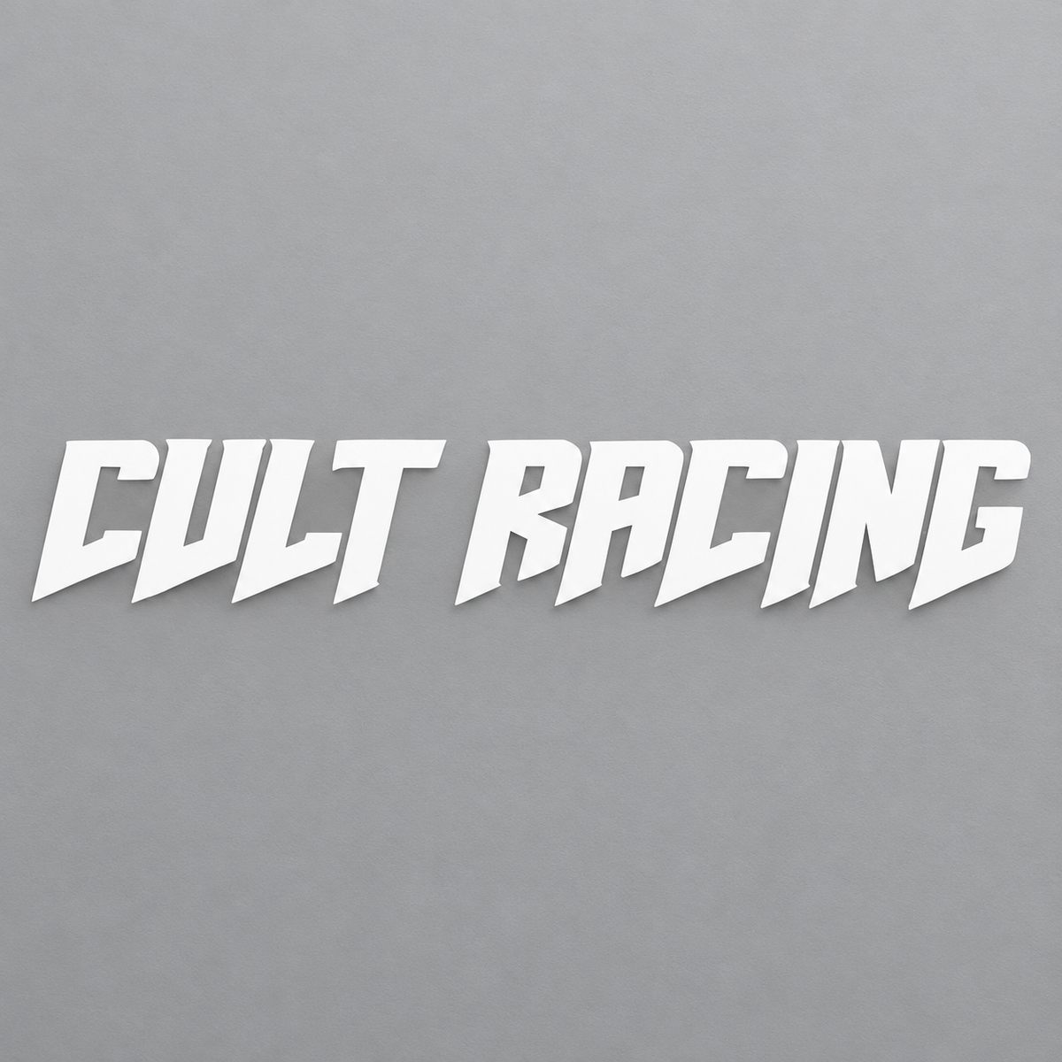 Gloss White Cult Racing sticker